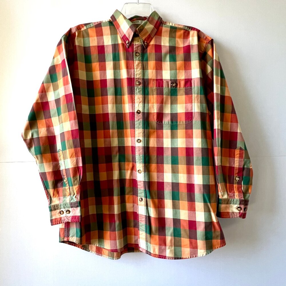Orvis Shirt, Sporting Traditions Button Down, Multi-Colored Check Size L